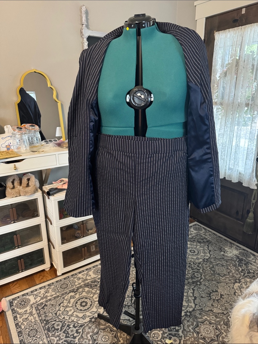 torrid Navy Pinstripe Women's Two-Piece Suit - Picture 2 of 5